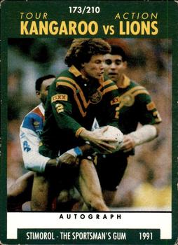 1991 Stimorol NRL #173 Tour Action Kangaroo vs Lions Front